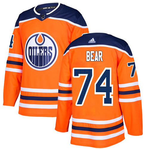 Adidas Edmonton Oilers 74 Ethan Bear Orange Home Authentic Stitched Youth NHL Jersey